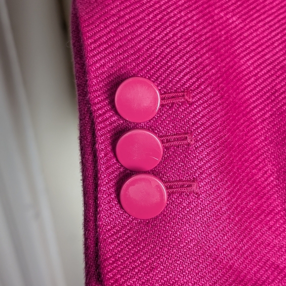 MaxMara Studio Italian Linen Blazer – Fuchsia Tailored Jacket – XXS/XS - Picture 4 of 13